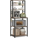 VASAGLE Kuchyňský regál 6 polic 60 x 167 x 40 cm světlé dřevo – Sleviste.cz