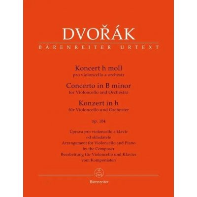 Antonín Dvořák: Cello Concerto In B Minor Op.104 / Koncert H moll noty na violoncello, klavír