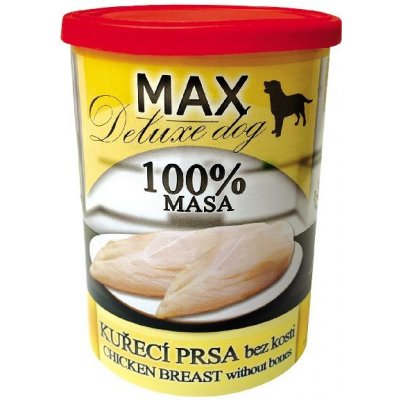 Max Deluxe Dog Kuřecí prsa bez kosti konzerva pro psy 400g