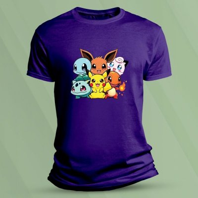 Sandratex dětské bavlněné tričko Kreslení Pokémoni Purpurová – Hledejceny.cz