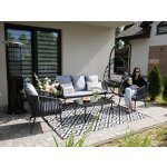 Pro-Tech shop Sada zahradního nábytku z pleteného lana – antracit, polštáře – šedé 62041 ABI8500 – Sleviste.cz