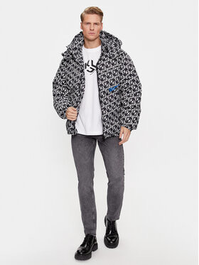 Karl Lagerfeld Klj Monogram Aop Puffer Jacket 236D1500 černá