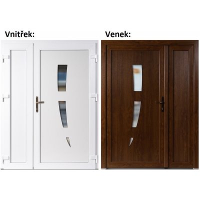 Soft Dvoukřídlé vchodové 123+Panel Plný Zlatý dub/bílá pravé 130 x 200 cm – Hledejceny.cz