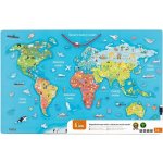 Lamps dřevěná mapa světa s tabulí – Sleviste.cz