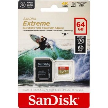 SANDISK microSDXC UHS-I U3 64 GB SDSQXAH-064G-GN6AA