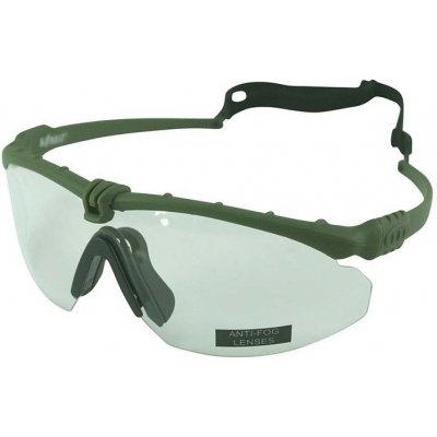Brýle Kombat Ranger zelený rám čirá skla