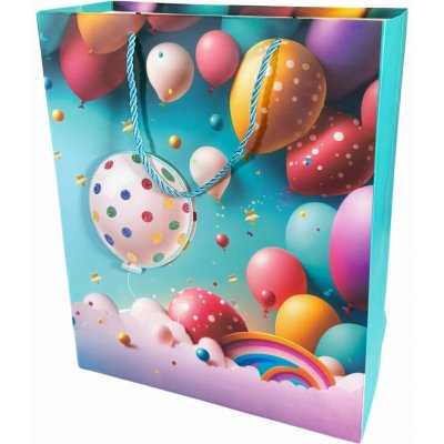 Dárková taška velká Happy Birthday se třpytkami Typ: 4 – Zboží Dáma