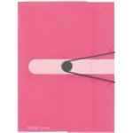 Herlitz Desky s gumičkou Color Blocking A4 3 chlopně PP neprůhledné růžové – Zboží Živě
