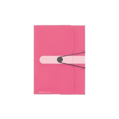 Herlitz Desky s gumičkou Color Blocking A4 3 chlopně PP neprůhledné růžové – Zboží Živě