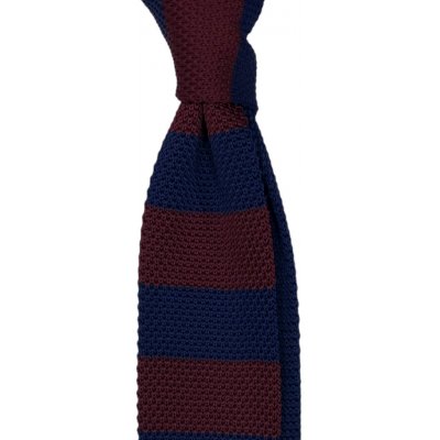Pletená kravata modro-vínová – Zboží Mobilmania
