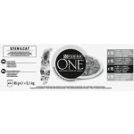 Purina One Sterilcat Mini filetky kuřecí krůtí hovězí losos se zeleninou 60 x 85 g – Hledejceny.cz