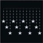 EMOS LED vánoční závěs – hvězdy, 170x85 cm, 3x AA, venkovní i vnitřní, studená bílá, časovač – Hledejceny.cz