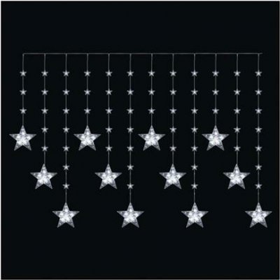EMOS LED vánoční závěs – hvězdy, 170x85 cm, 3x AA, venkovní i vnitřní, studená bílá, časovač – Hledejceny.cz