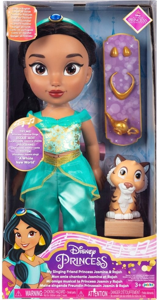 JAKKS Pacific Disney Princezna JASMINA 35cm s postavičkou tygra Rajah se zvuky