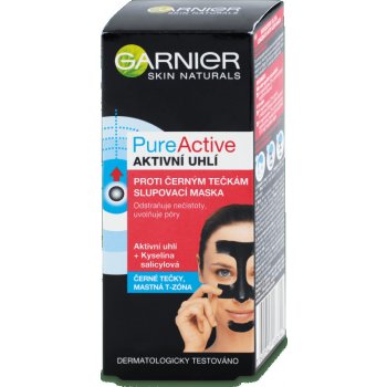 Garnier Pure Active slupovací maska proti černým tečkám s aktivním uhlím 50  ml od 119 Kč - Heureka.cz