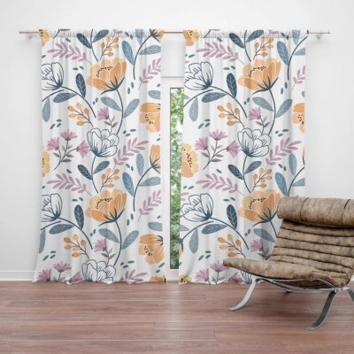 Sablio Závěs Rozkvetlá zahrada: 2ks 140x250cm – Hledejceny.cz