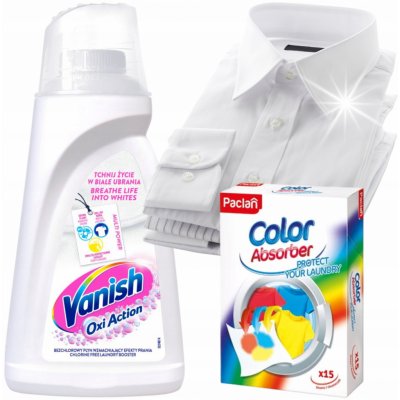 Vanish Oxi Action Crystal White tekutý odstraňovač skvrn na bílé prádlo 1 l – HobbyKompas.cz
