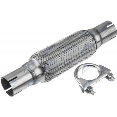 NTY Pružná spojka výfuku 45MM X 300MM/ocelový nerezová – objímky v sadě (UV-008) | Zboží Auto