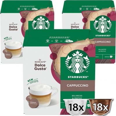 STARBUCKS NESCAFE Dolce Gusto CAPPUCCINO 3 x 12 kapslí