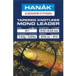 Hanák Competition Monofilní muškařský návazec ujímaný bezuzlový maskovaný 2,7 m 0,12-0,43 mm 1,4 kg – Sleviste.cz