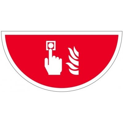 Samolepící plošné protiskluzové značení (půlkruh), luminiscenční – Požární alarm – Zboží Mobilmania