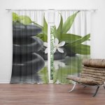Sablio Závěs Květ s kameny: 2ks 140x250cm – Hledejceny.cz