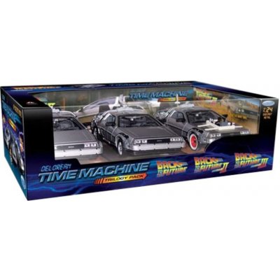 Welly | Back to the Future set 3 modelů DeLorean 1: 24 ve sběratelském boxu – Hledejceny.cz