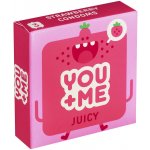 You Me JUICY z přírodního kaučukového latexu se šťavnatým jahodovým aroma 3 ks – Zboží Mobilmania