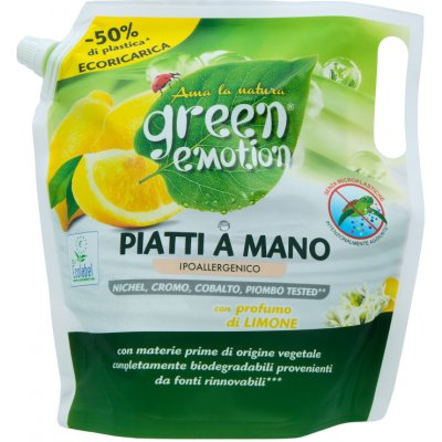 green emotion PIATTI hypoalergenní prostředek na mytí nádobí náplň 1000 ml – Zboží Dáma
