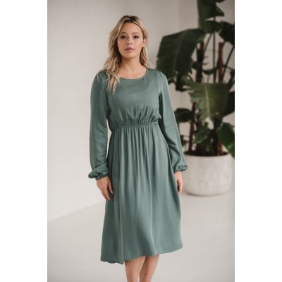 Těhotenské kojící šaty dl.rukáv Lovely Midi Dress Mint – Sleviste.cz