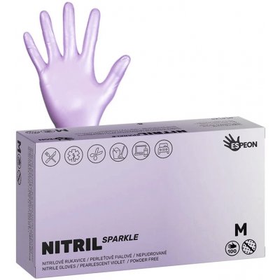 ESPEON nitrilové nepudrované perleťově fialová 100 ks – Zboží Mobilmania