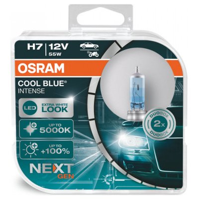 Osram Cool Blue Next Generation H7 12V 55W PX26d Xenon Effect 5000K 2 ks – Zboží Mobilmania