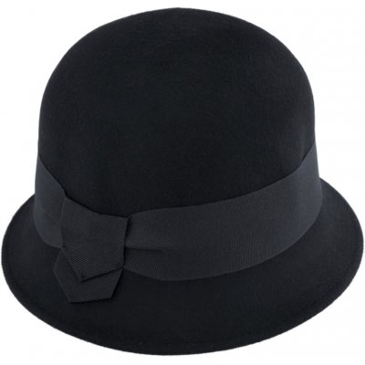 Fiebig Headwear since 1903 Dámský plstěný Velvet klobouček Cloche černý – Zboží Dáma