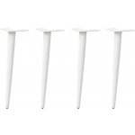 Omaxi 956782 Nohy konferenčního stolku kuželového tvaru 4 ks bílé 42-43 cm ocelové – Sleviste.cz