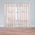 Sablio Záclony Růžové křížky na světle růžové: 2ks 150x250cm – Hledejceny.cz