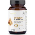 Aura Herbals Omega+ Vitamin D3 2000 IU cholekalcyferol 50 mcg + K2 MK-7 60 softgels – Hledejceny.cz