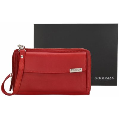 GOODMAN dámská crossbody kabelka a peněženka v jednom červené