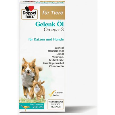 Doppelherz für Tiere Gelenk Öl Omega-3 pro psy a kočky 250 ml – Hledejceny.cz