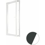 ALUPLAST Plastové jednokřídlové balkonové dveře Levé Trojsklo antracit/bílá 80 x 200 cm – Sleviste.cz