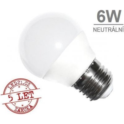 Optonica LED žárovka 6W 12xSMD2835 480lm E27 Neutrální bílá – Zboží Živě