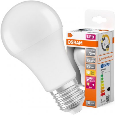 Osram LED žárovka se senzorem denního světla CLA75 10 W E27 2700 K teple bílá – Hledejceny.cz
