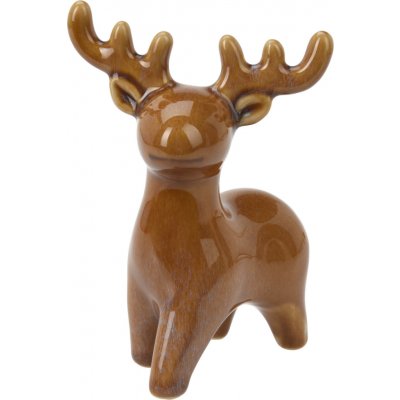 Vánoční porcelánový sob stojící 14,5 cm – béžový, H&L – Hledejceny.cz