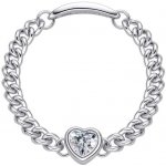 Moiss Stříbrný řetízkový prsten Třpytivé srdce CZR00011 P – Sleviste.cz