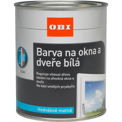 OBI Barva na okna a dveře 0,75 l bílá hedvábně matná – Zbozi.Blesk.cz