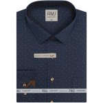 AMJ Comfort fit pánská funkční košile dlouhý rukáv VDER1487 tmavě modrá se vzorem – Hledejceny.cz