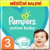 Pampers Active Baby 3 208 ks