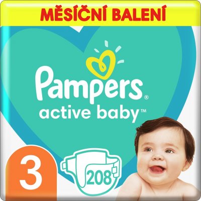 Pampers Active Baby 3 208 ks – Sleviste.cz