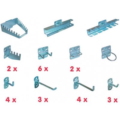 GÜDE 40768 Sada závěsných háků a držáků, 28 - dílná – Zboží Mobilmania