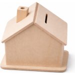 Davona Dřevěná kasička domeček 10x10,5x5,5cm – Hledejceny.cz