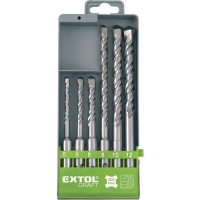 EXTOL CRAFT 23901 - vrtáky SDS PLUS příklepové do betonu, sada 6ks, O 5-12mm, SK – Zbozi.Blesk.cz